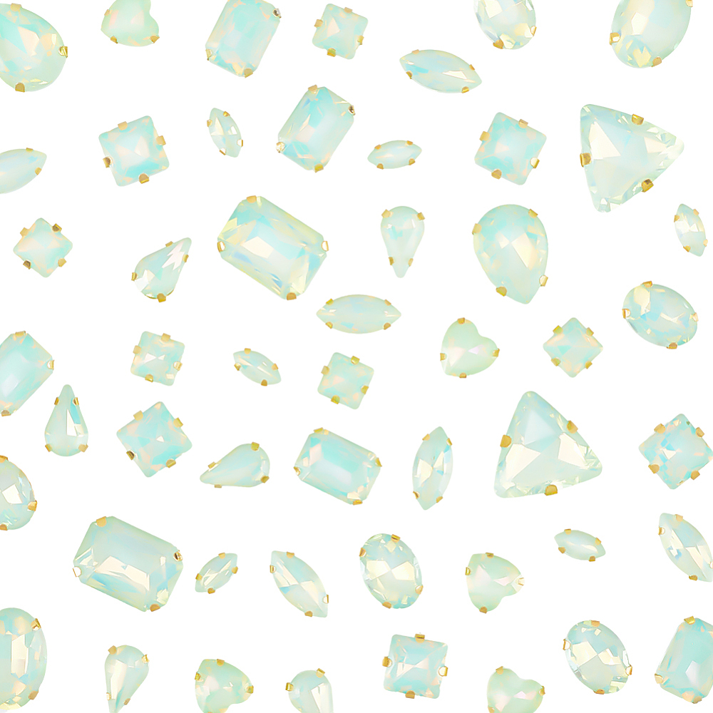 Sew On Rhinestone - 50Pcs Sew On Rhinestones Mixed Shapes