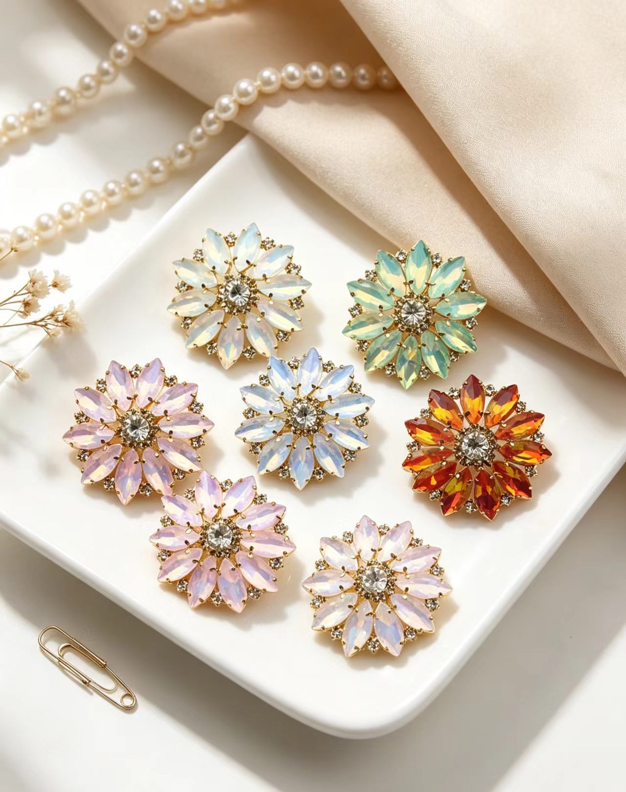 Mixed Color Flower Marquise Re - огляд і ціна Sew On Rhinestone