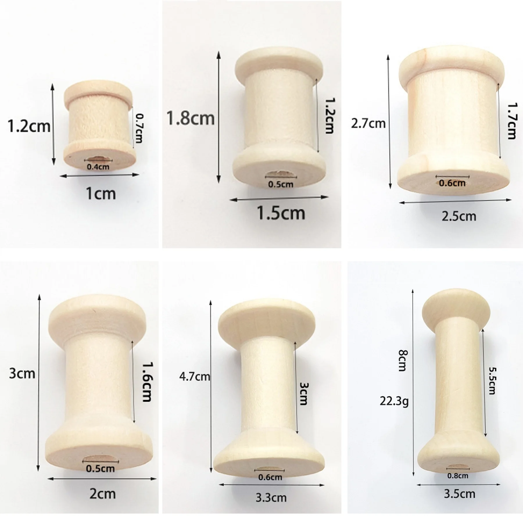 10/5Pcs Mini Wooden Bobbins Em - огляд і ціна Organza Ribbon Spool
