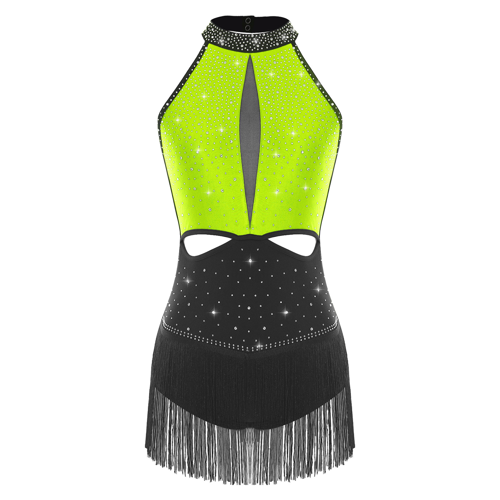 Women Dance Rhythmic Dresses S - огляд і ціна Rhinestone Banding Trim