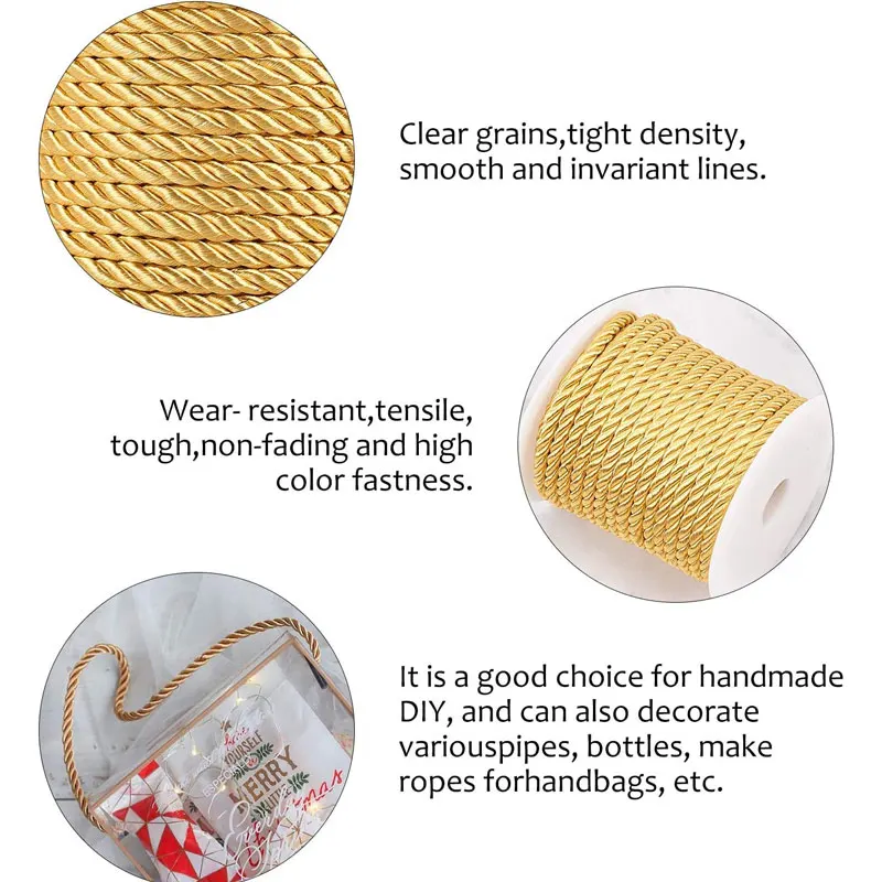 5mm 100yards Twisted Cord Rope - огляд і ціна Cord Trim Twisted