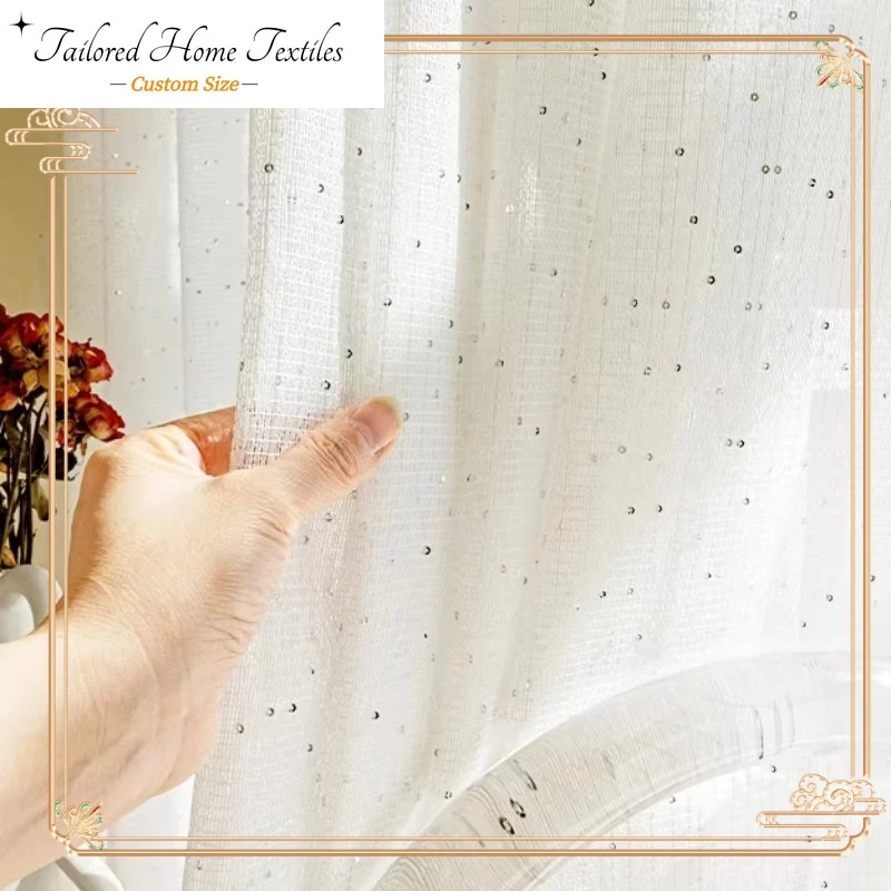 French Sheer Curtains for Livi - огляд і ціна Sequin Fabric Panel