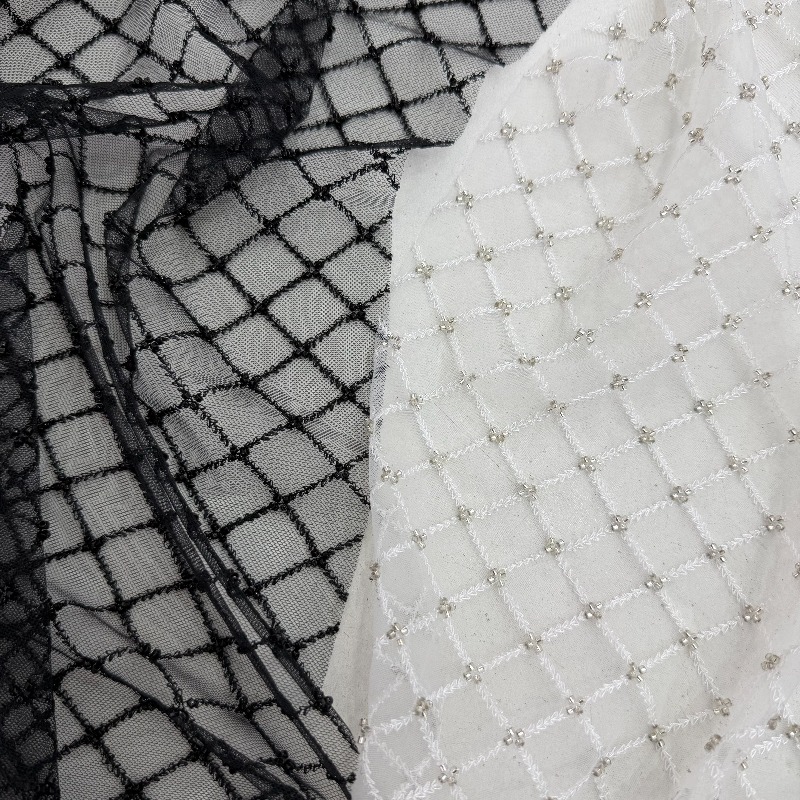 Ripstop Beaded Embroidery Sequ - огляд і ціна Crystal Mesh Fabric