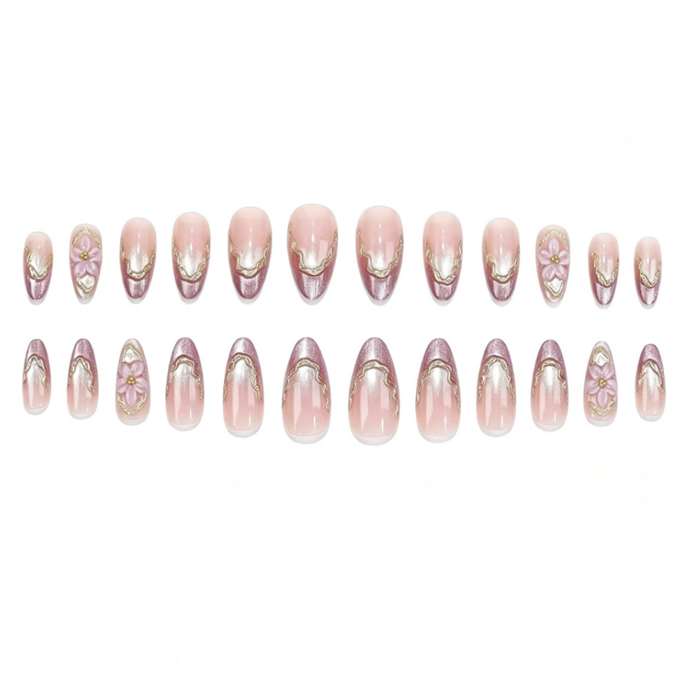 3D Flowers Fake Nails with Glo - огляд і ціна Embroidery Embellishments