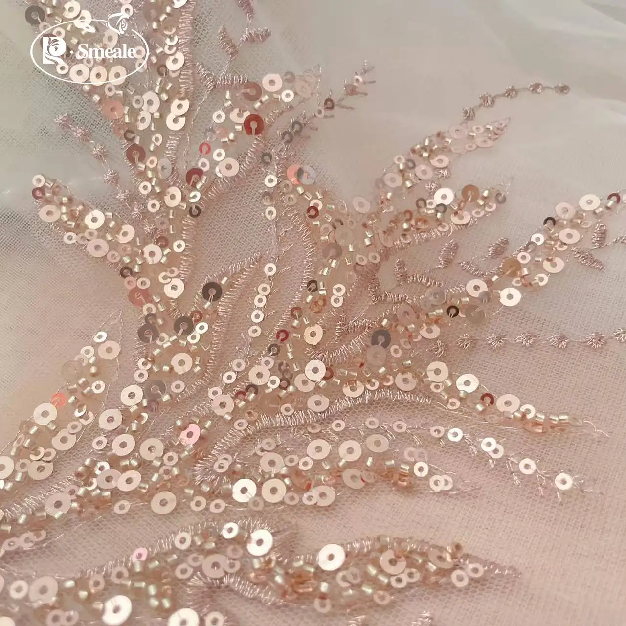 5Pair-2Pair.Rose Gold Sequin T - огляд і ціна Applique Patch Flower