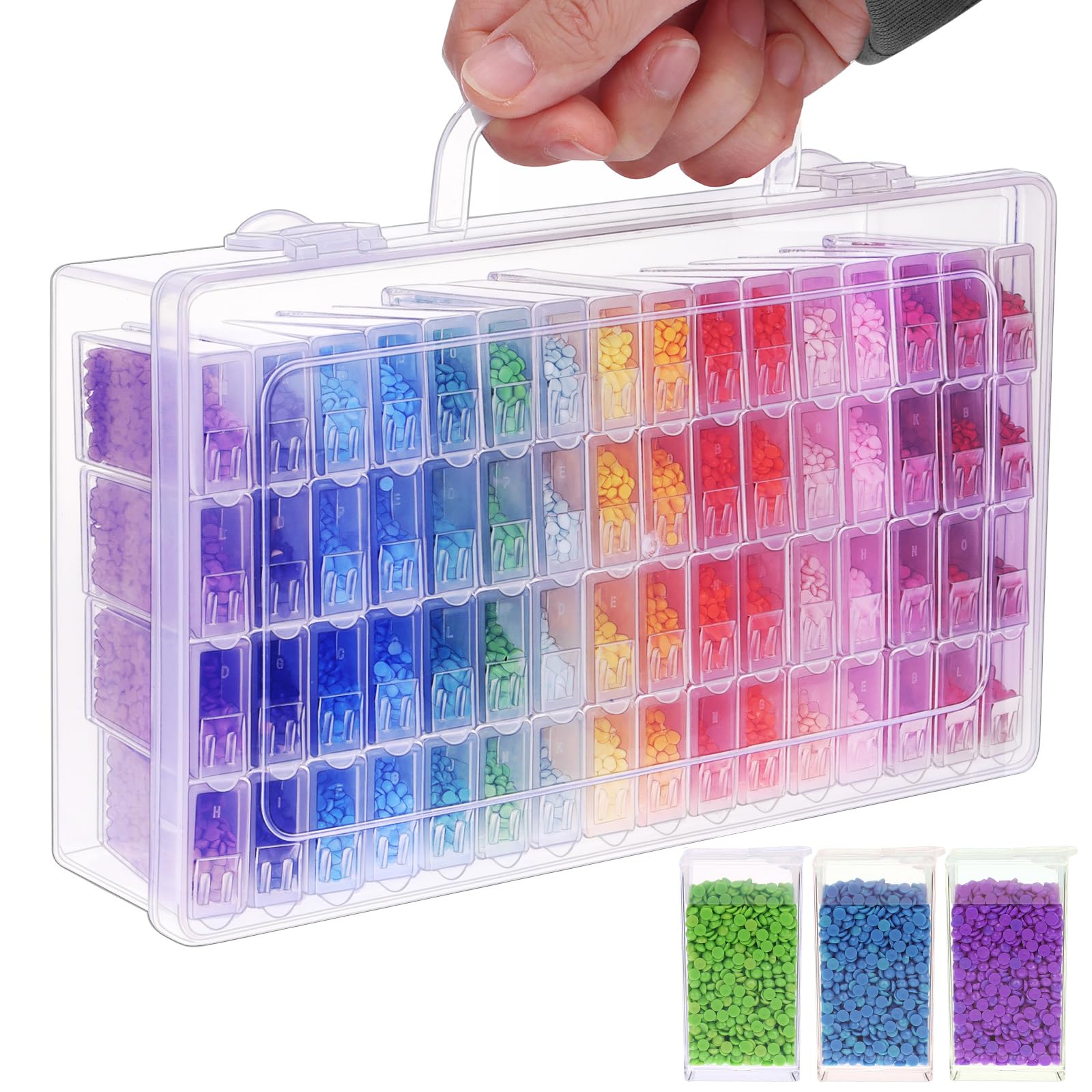 1/2/3/4Pack 64gird Diamond Pai - огляд і ціна Craft Embellishment Storage