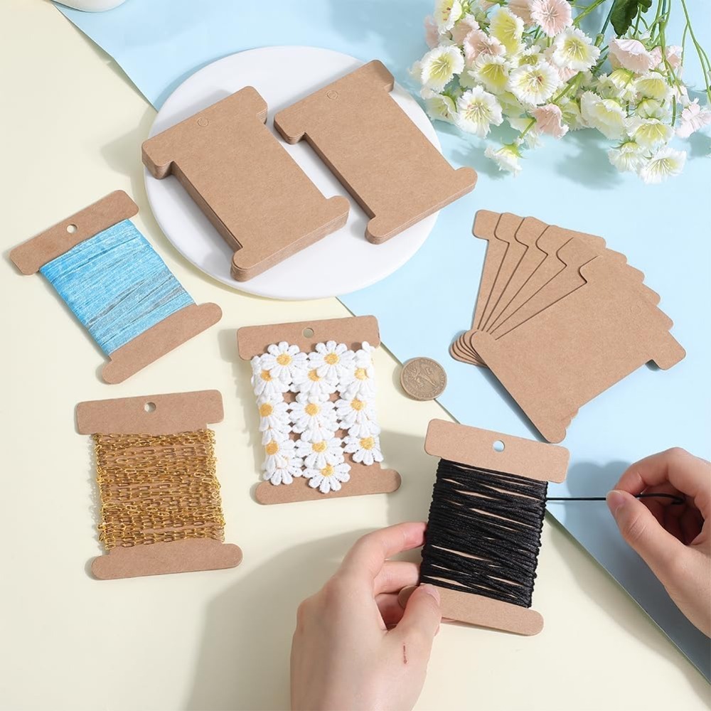 50Pcs Cardboard Spool Bulk Fla - огляд і ціна Organza Ribbon Spool