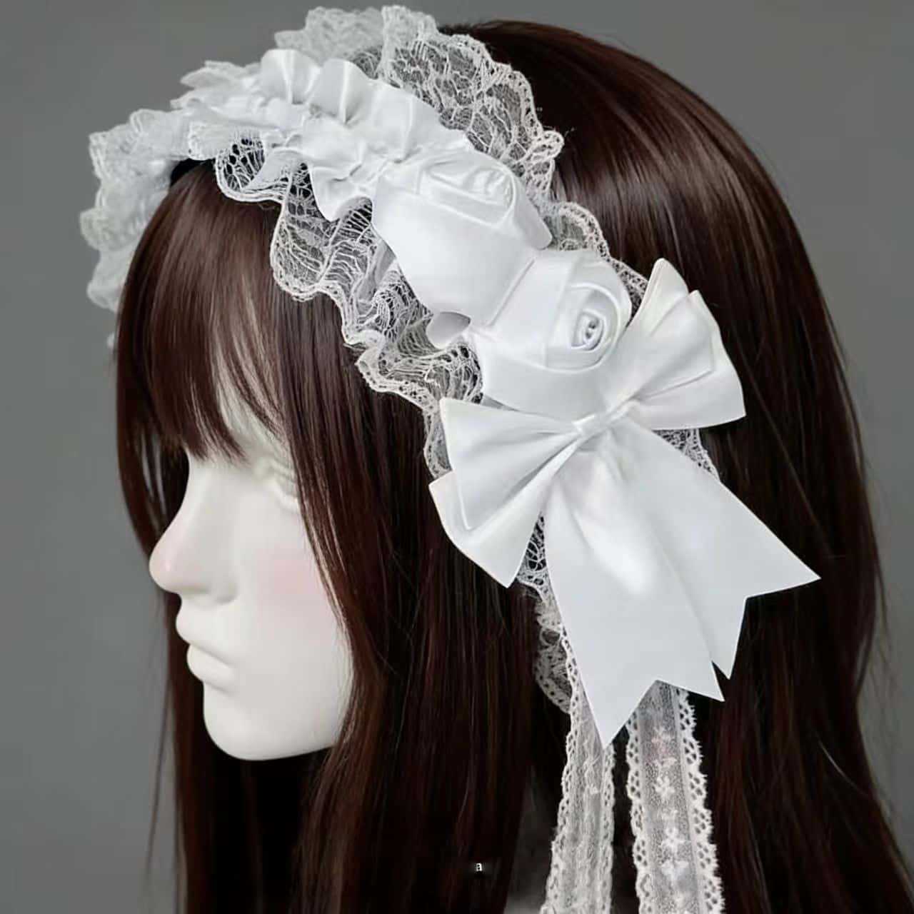 Gothic Lolita Lace Headbands f - огляд і ціна Tassel Fringe Trim