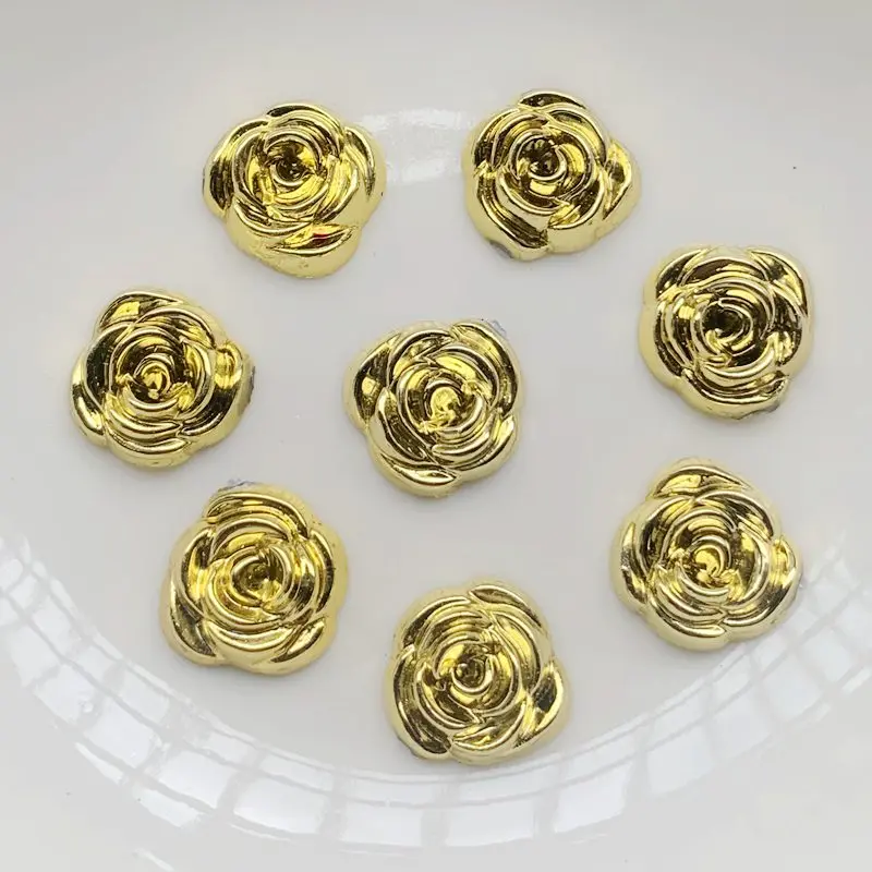 40pcs 14mm Gold Rose Flowers R - огляд і ціна Embellishment Glue Craft