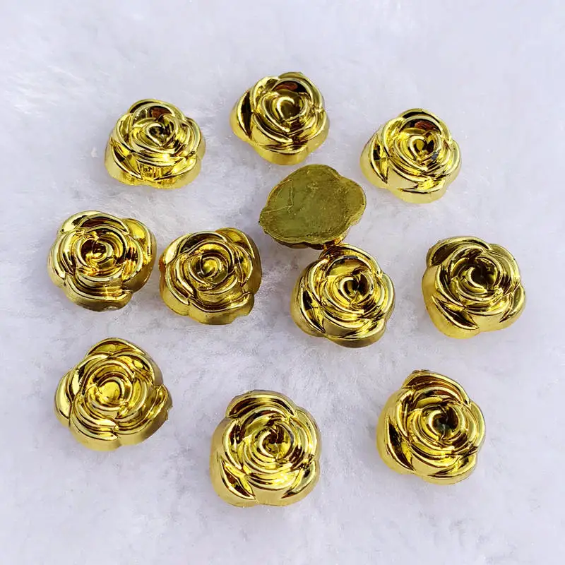 40pcs 14mm Gold Rose Flowers R - огляд і ціна Embellishment Glue Craft