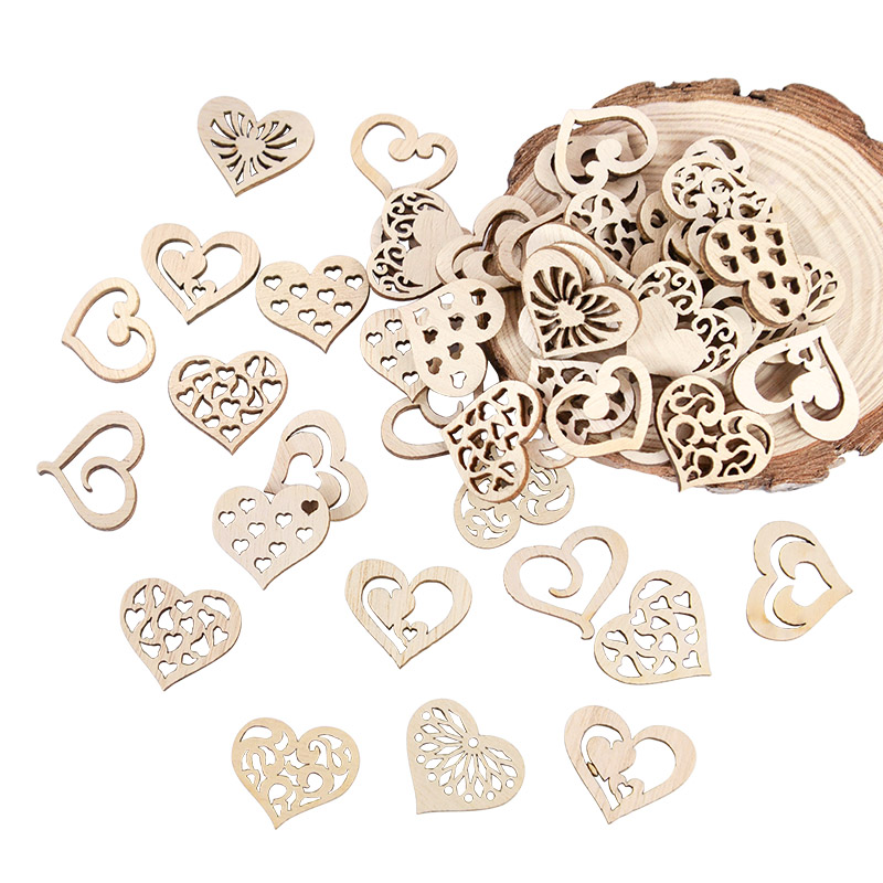 50/100pcs Hollowed Heart Patte - огляд і ціна Craft Embellishment