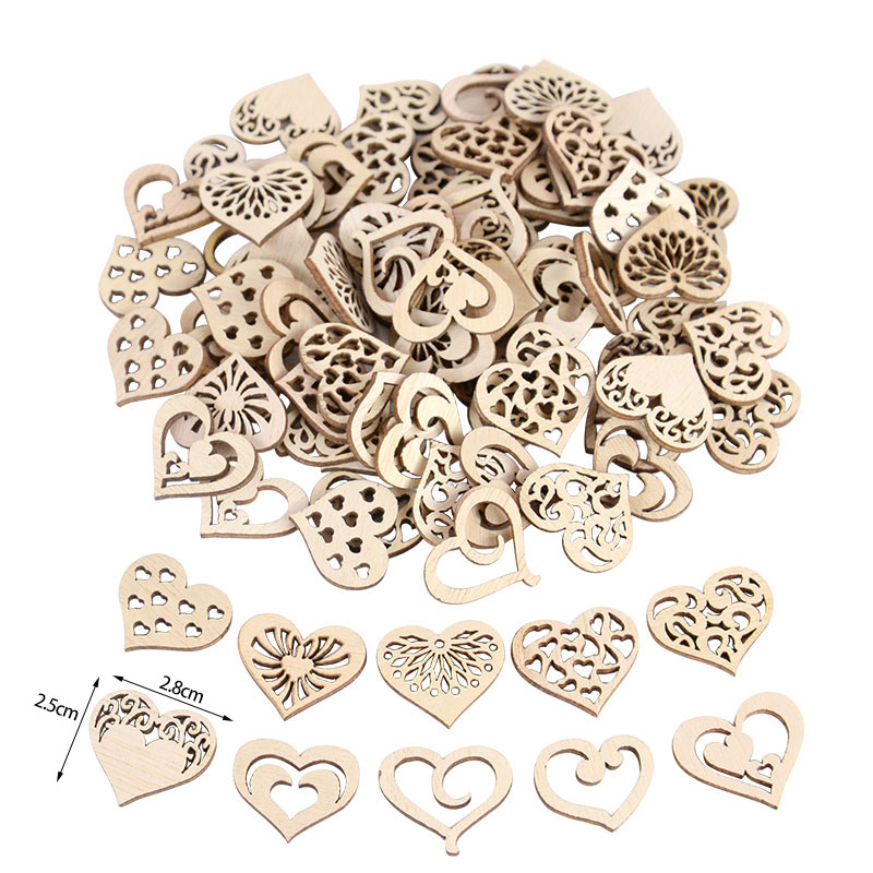 50/100pcs Hollowed Heart Patte - огляд і ціна Craft Embellishment
