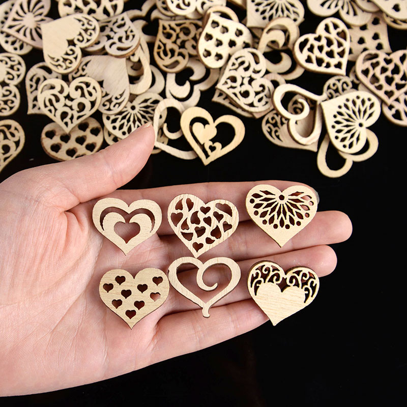 50/100pcs Hollowed Heart Patte - огляд і ціна Craft Embellishment