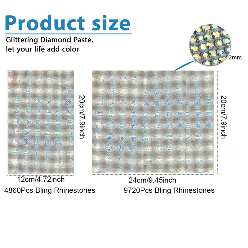 9720/4860Pcs Bling Rhinestone  - огляд і ціна Hotfix Rhinestone Sheet