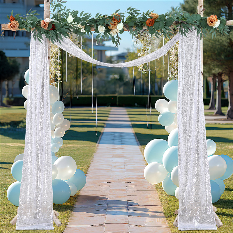 Wedding Arch Draping Fabric, 1 - огляд і ціна Sequin Fabric Panel