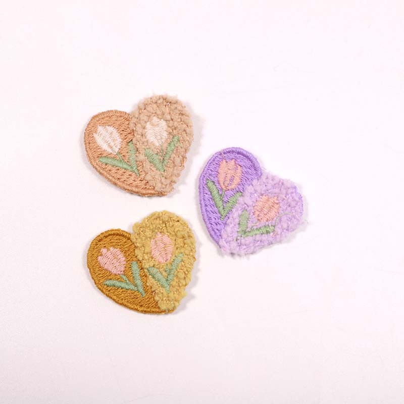 10PCS Wool Plush Love Flower A - огляд і ціна Applique Patch Flower