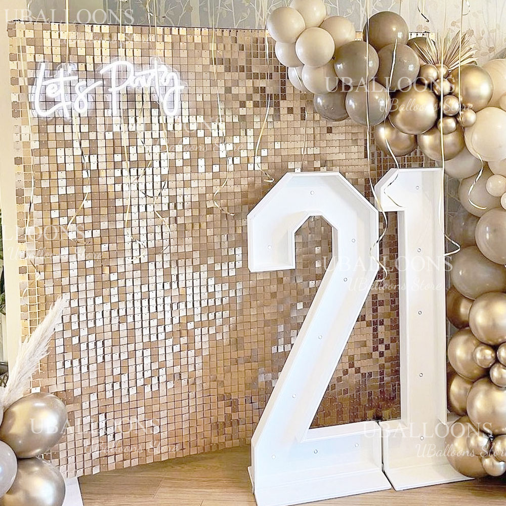 Matte Beige Gold Shimmer Sequi - огляд і ціна Sequin Fabric Panel