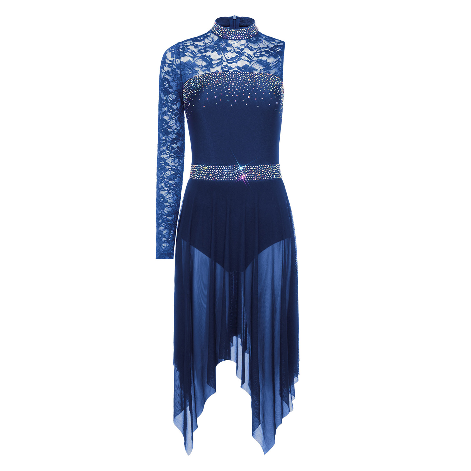 Women Lyrical Figure Skating D - огляд і ціна Rhinestone Banding Trim
