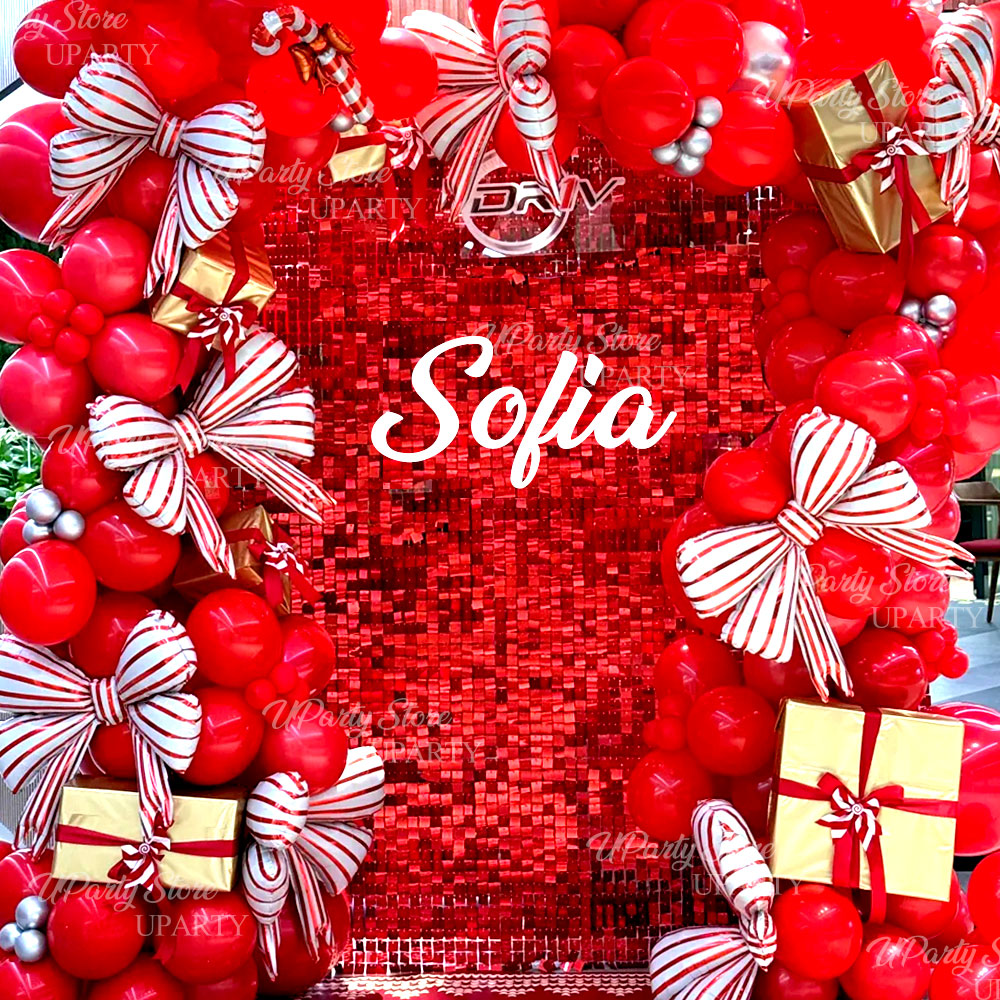 Red Shimmer Wall Backdrop Pane - огляд і ціна Sequin Fabric Panel