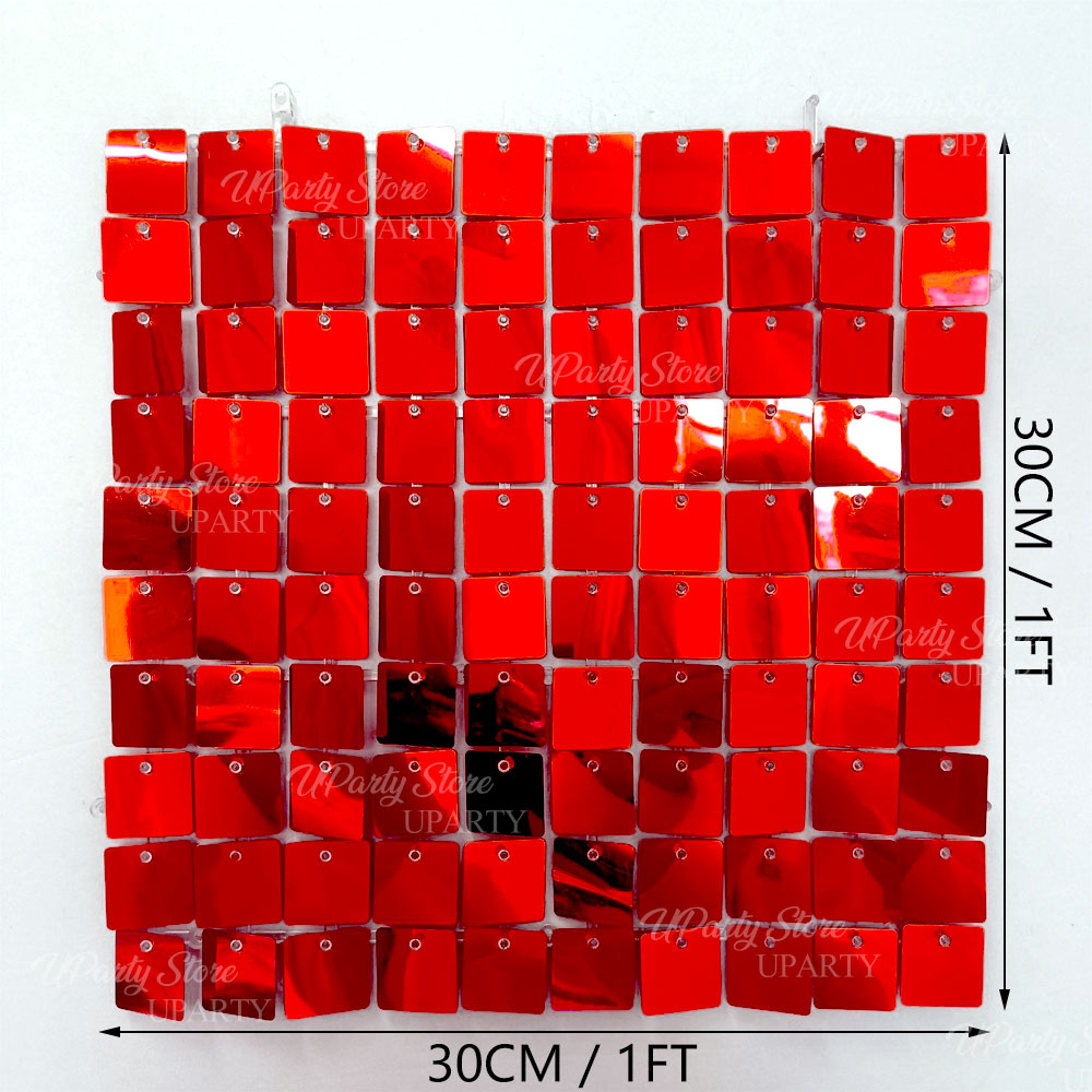 Red Shimmer Wall Backdrop Pane - огляд і ціна Sequin Fabric Panel