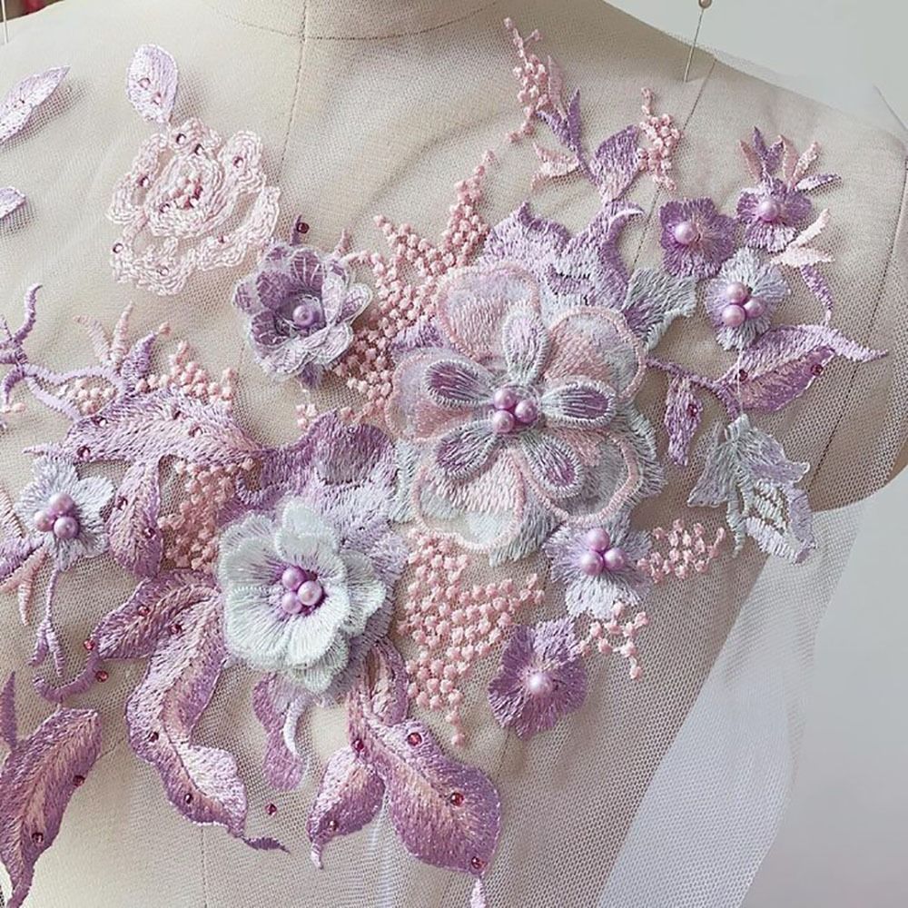3D Flowers Beaded Lace Fabrics - огляд і ціна Applique Patch Flower