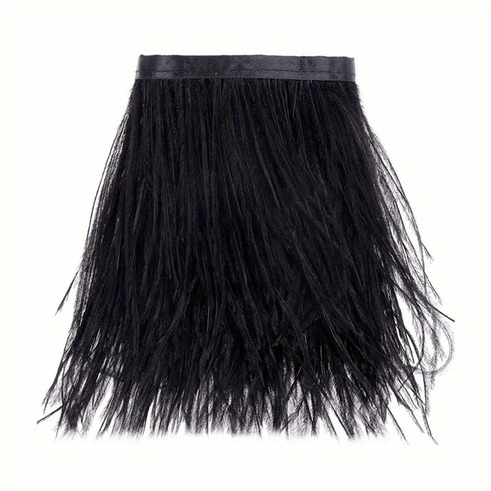 1M 8-10cm Black Ostrich Feathe - огляд і ціна Feather Trim Marabou