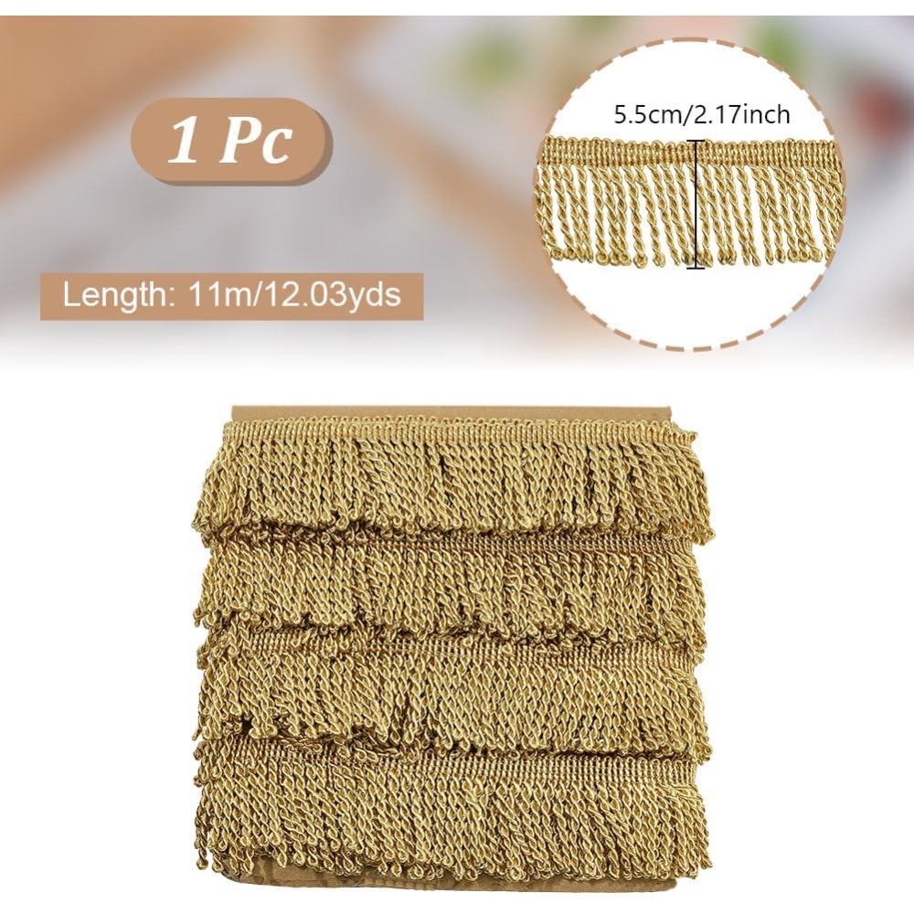 12 Yardsx2.2Inch Fringe Trim C - огляд і ціна Tassel Fringe Trim