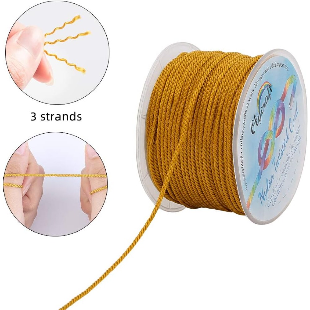 55 Yards 1mm Twisted Satin Nyl - огляд і ціна Cord Trim Twisted