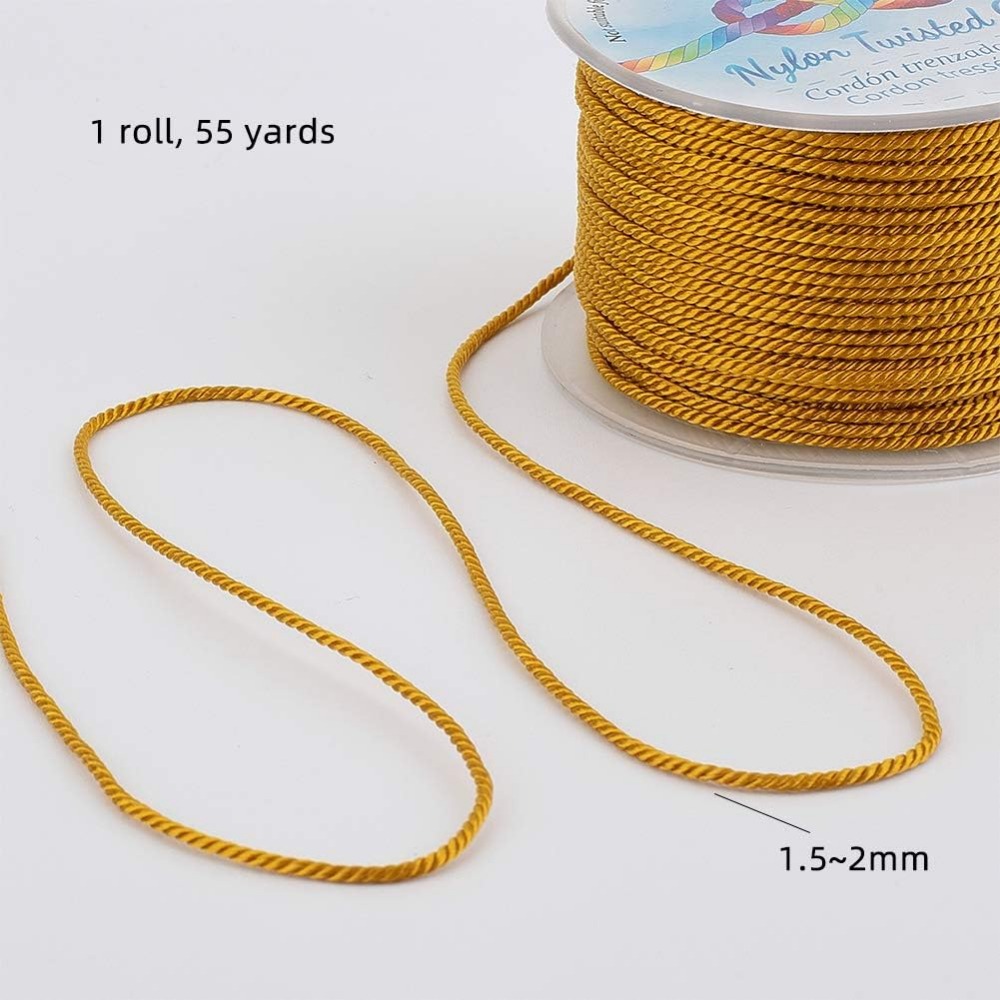 55 Yards 1mm Twisted Satin Nyl - огляд і ціна Cord Trim Twisted