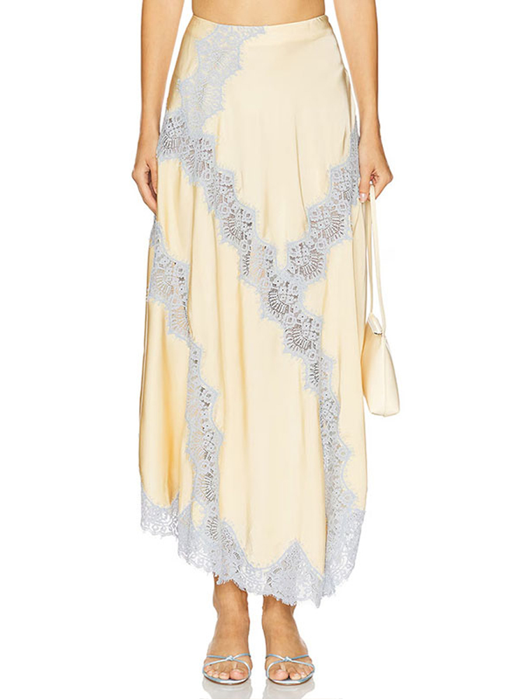 Lace  Cream Satin Women's Two  - огляд і ціна Elastic Lace Trim