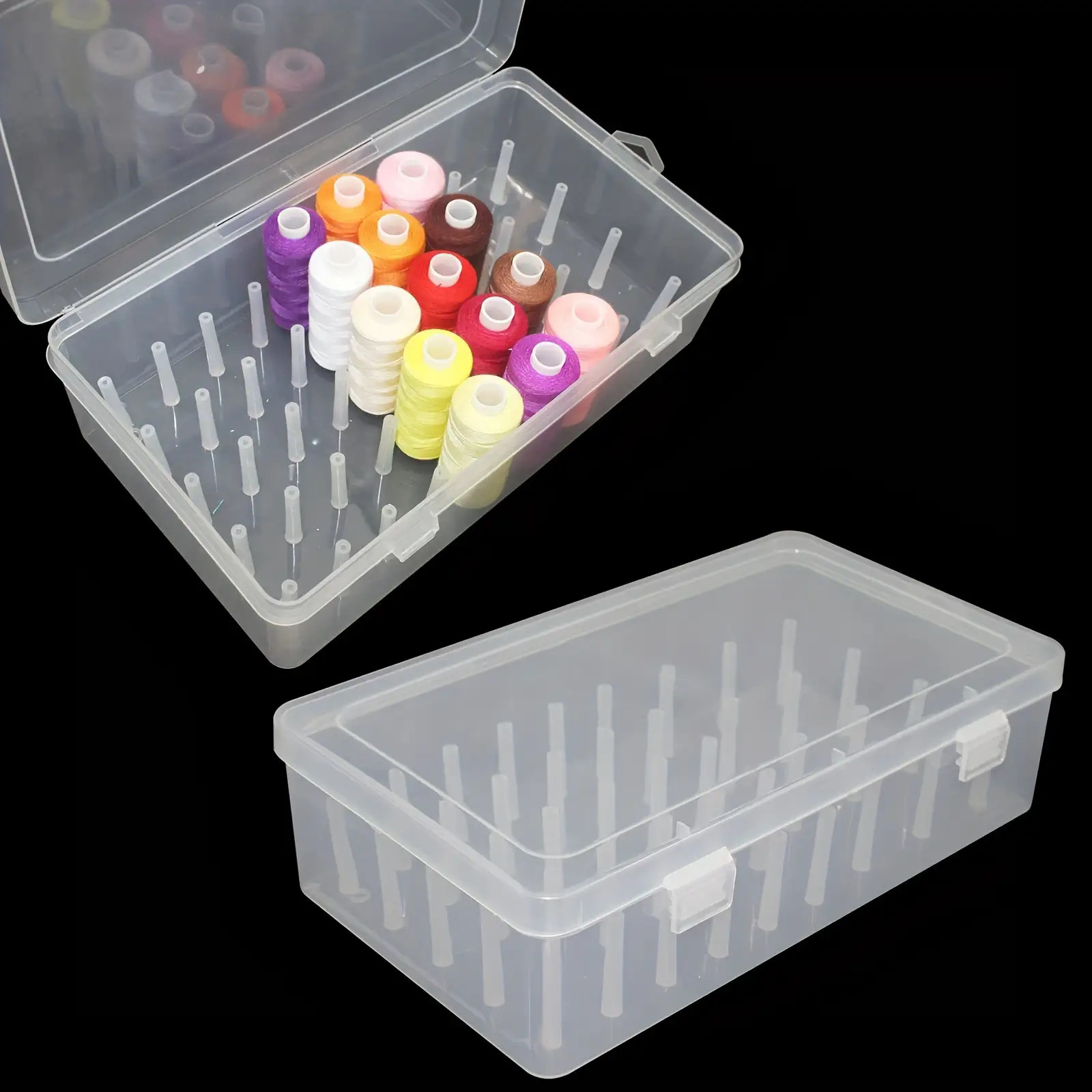 Clear Plastic Sewing Thread St - огляд і ціна Craft Embellishment Storage