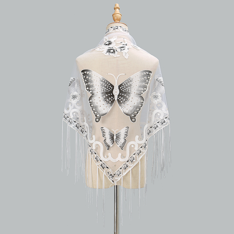 Fashion Triangle Scarf Butterf - огляд і ціна Tassel Fringe Trim