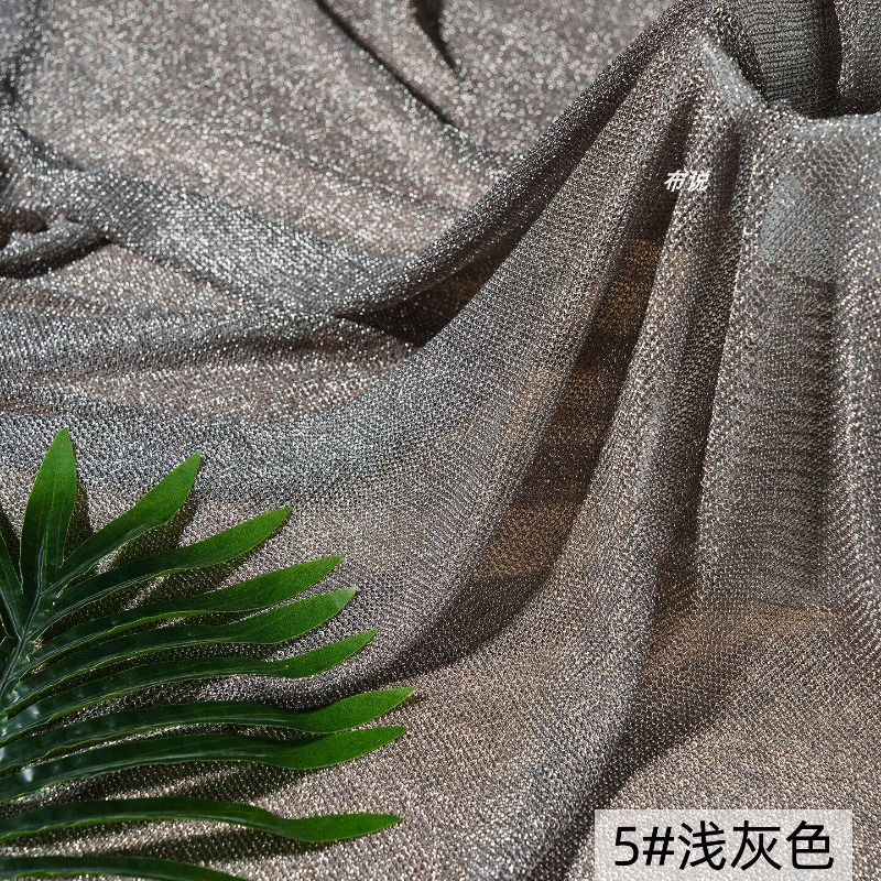 Light Gray Metallic Thread Fab - огляд і ціна Crystal Mesh Fabric