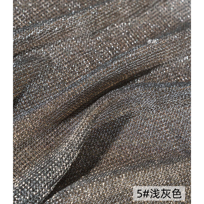 Light Gray Metallic Thread Fab - огляд і ціна Crystal Mesh Fabric