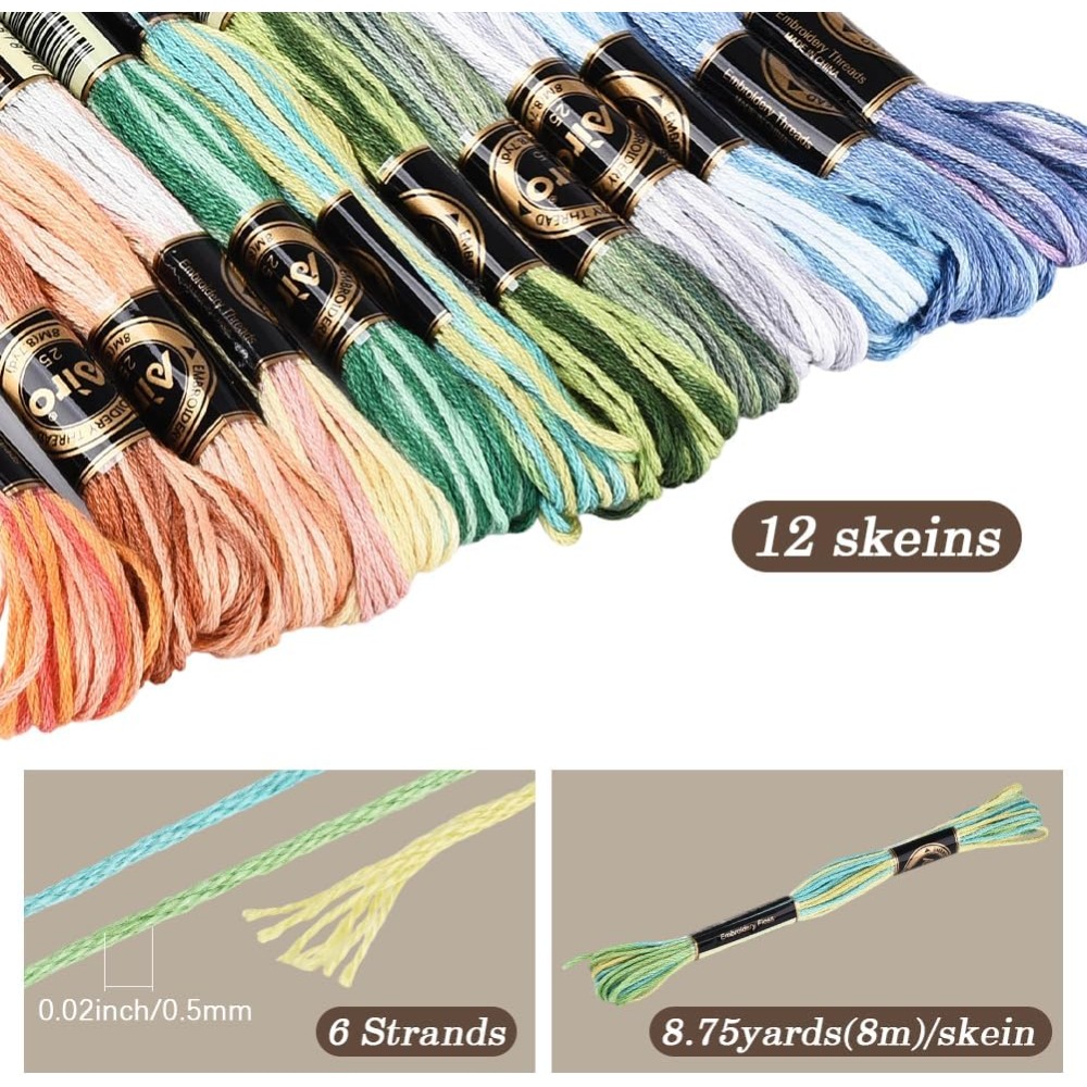 12 Skeins 105 Yards Cross Stit - огляд і ціна Embroidery Embellishments