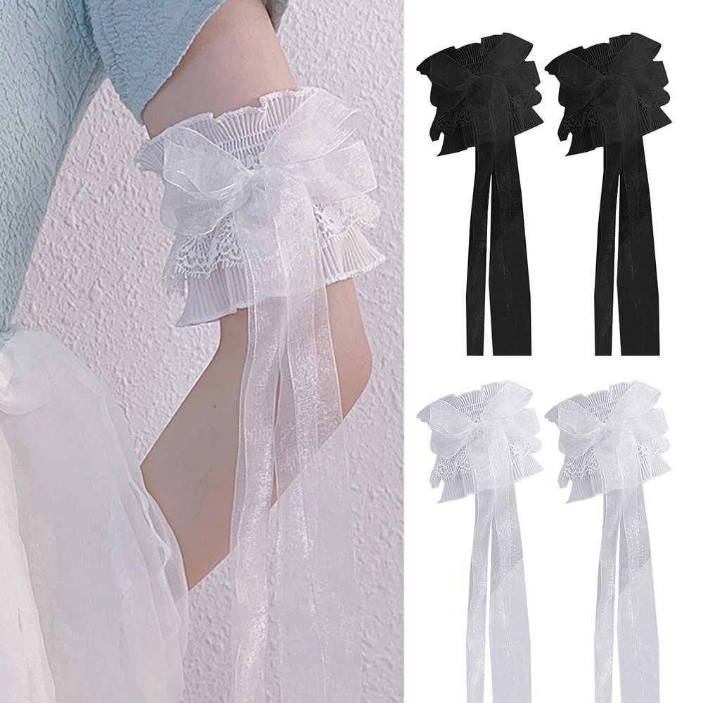 Arm Warmers Bowknot Arm Sleeve - огляд і ціна Elastic Lace Trim