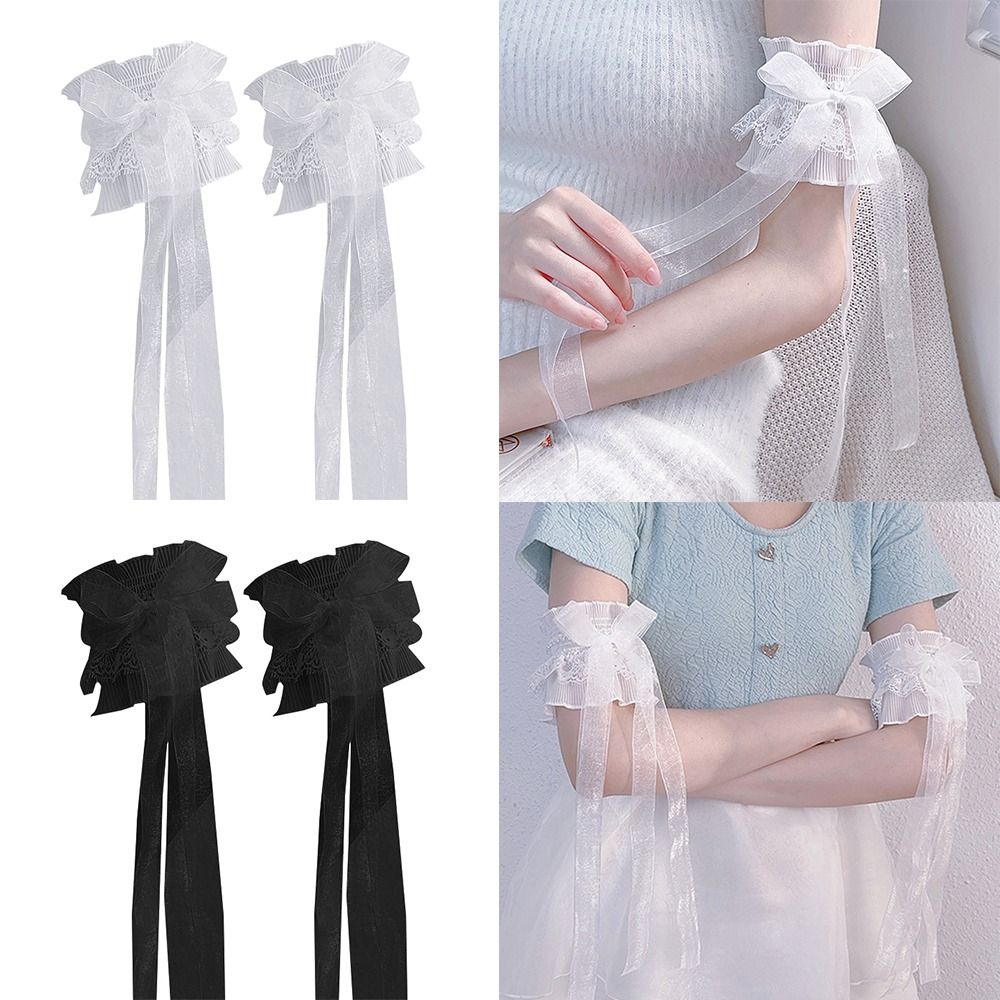 Arm Warmers Bowknot Arm Sleeve - огляд і ціна Elastic Lace Trim