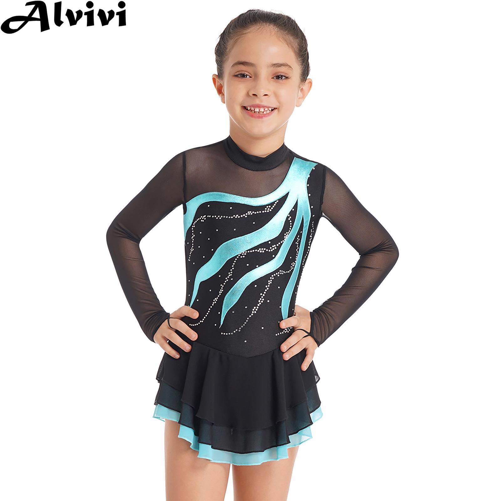 Girls Figure Ice Skating Cloth - огляд і ціна Rhinestone Banding Trim