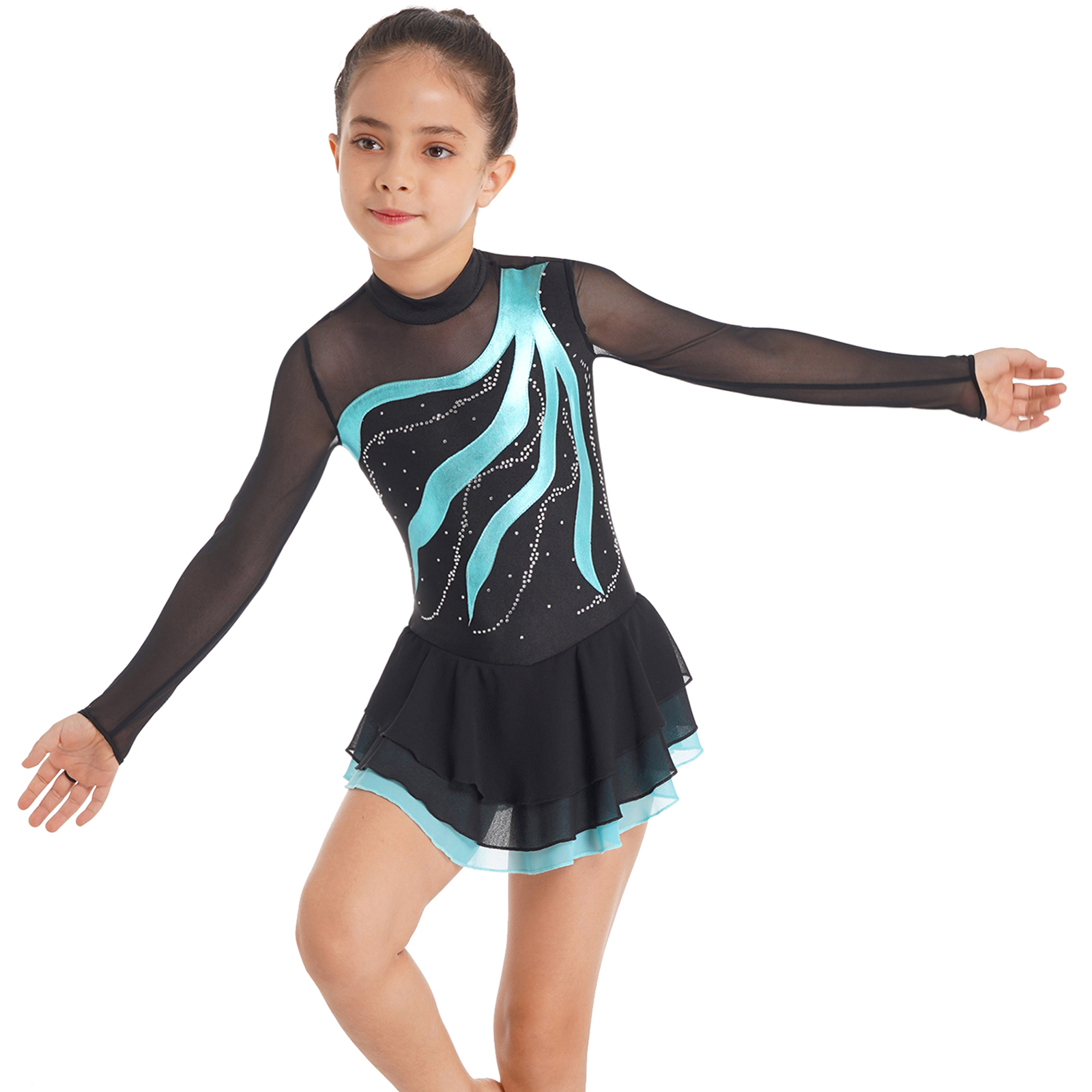Girls Figure Ice Skating Cloth - огляд і ціна Rhinestone Banding Trim