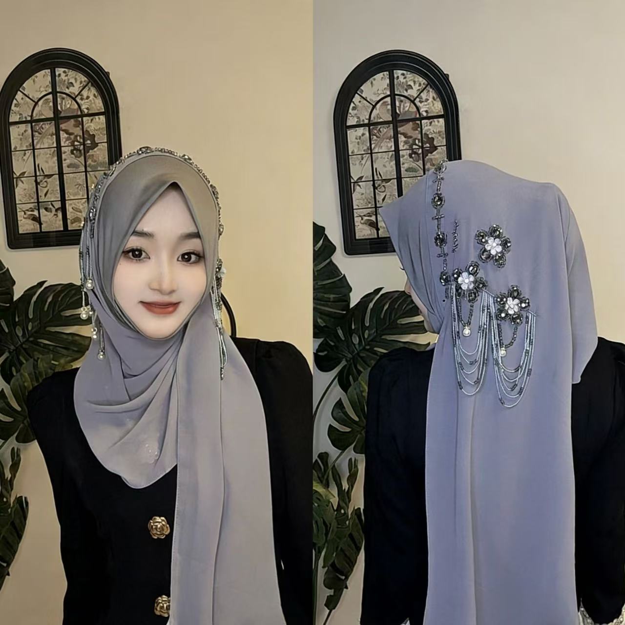 Abaya Hijab Muslim Women Shawl - огляд і ціна Tassel Fringe Trim