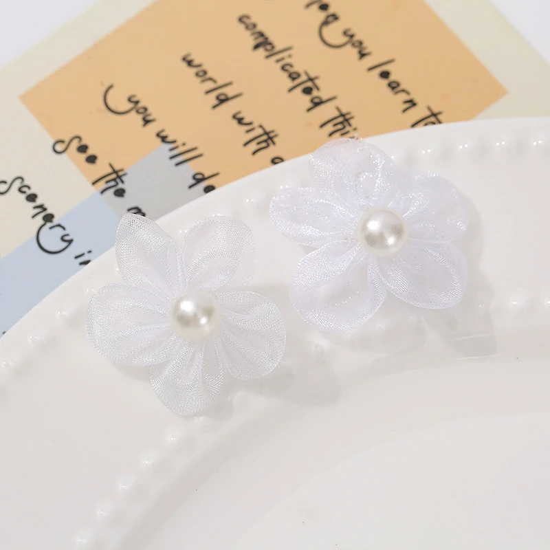100PCS Pearl Yarn Flower Appli - огляд і ціна Applique Patch Flower