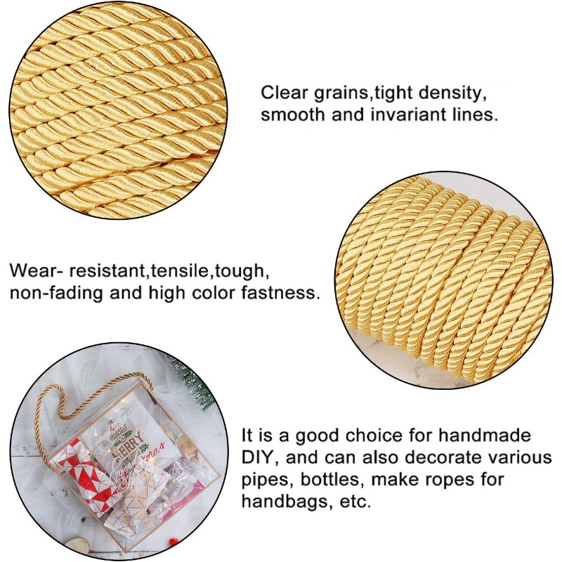 1Roll 8mm 20 Yards Twisted Cor - огляд і ціна Cord Trim Twisted