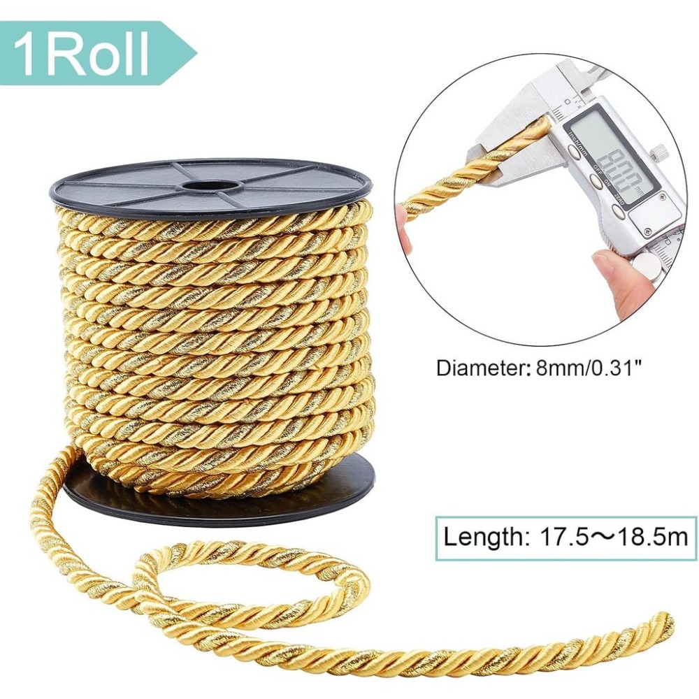 8mm Twist Cords 20 Yards Twine - огляд і ціна Cord Trim Twisted