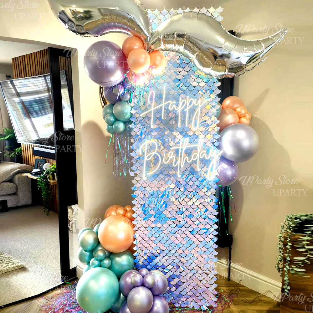 12pcs Mermaid Sequins Wall Pan - огляд і ціна Sequin Fabric Panel
