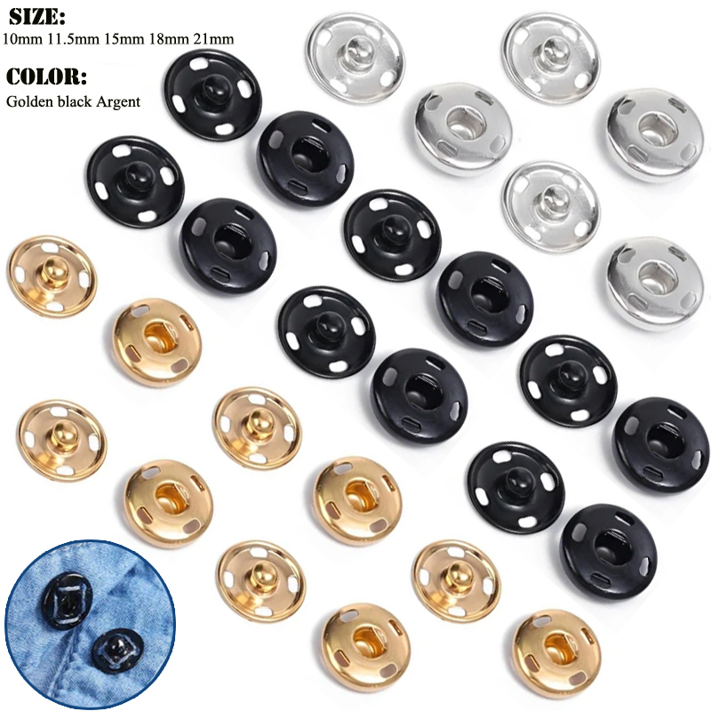 10/50 Set 8-10mm Metal Sew-on  - огляд і ціна Iron On Stud Set