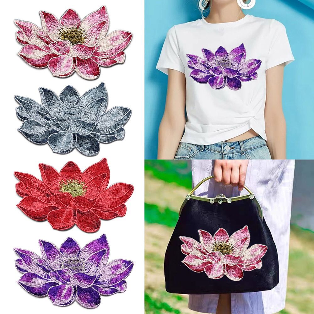 Soft Lotus Flower Patch Embroi - огляд і ціна Applique Patch Flower