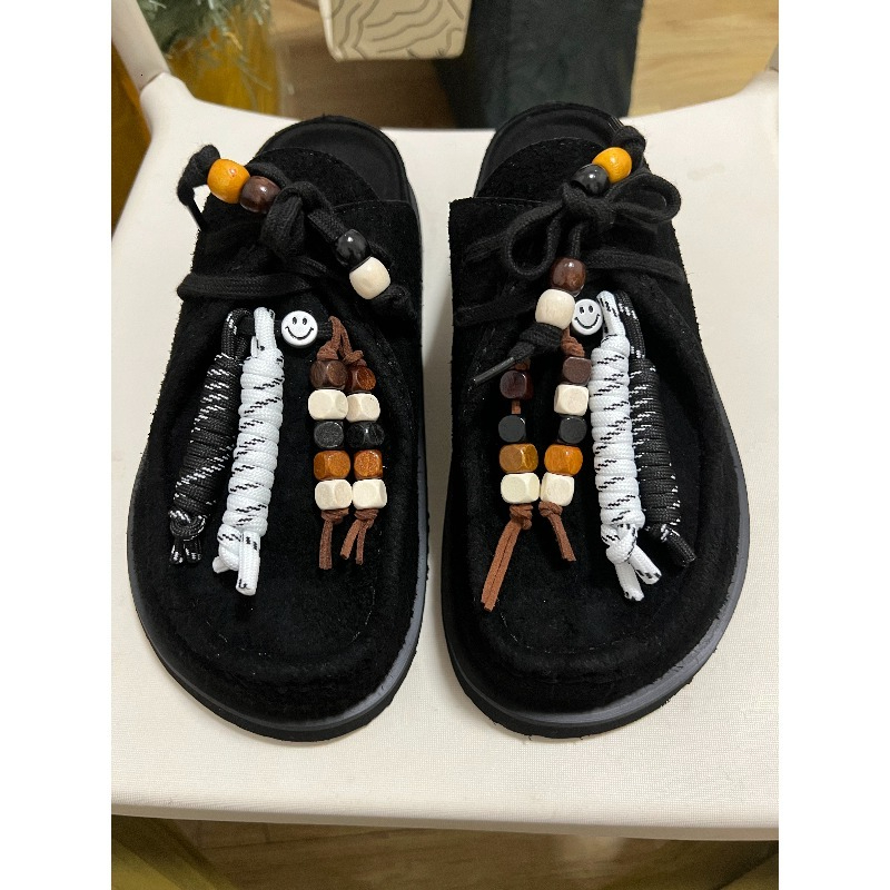 Women Men Clogs Cow Suede Leat - огляд і ціна Guipure Lace Panel