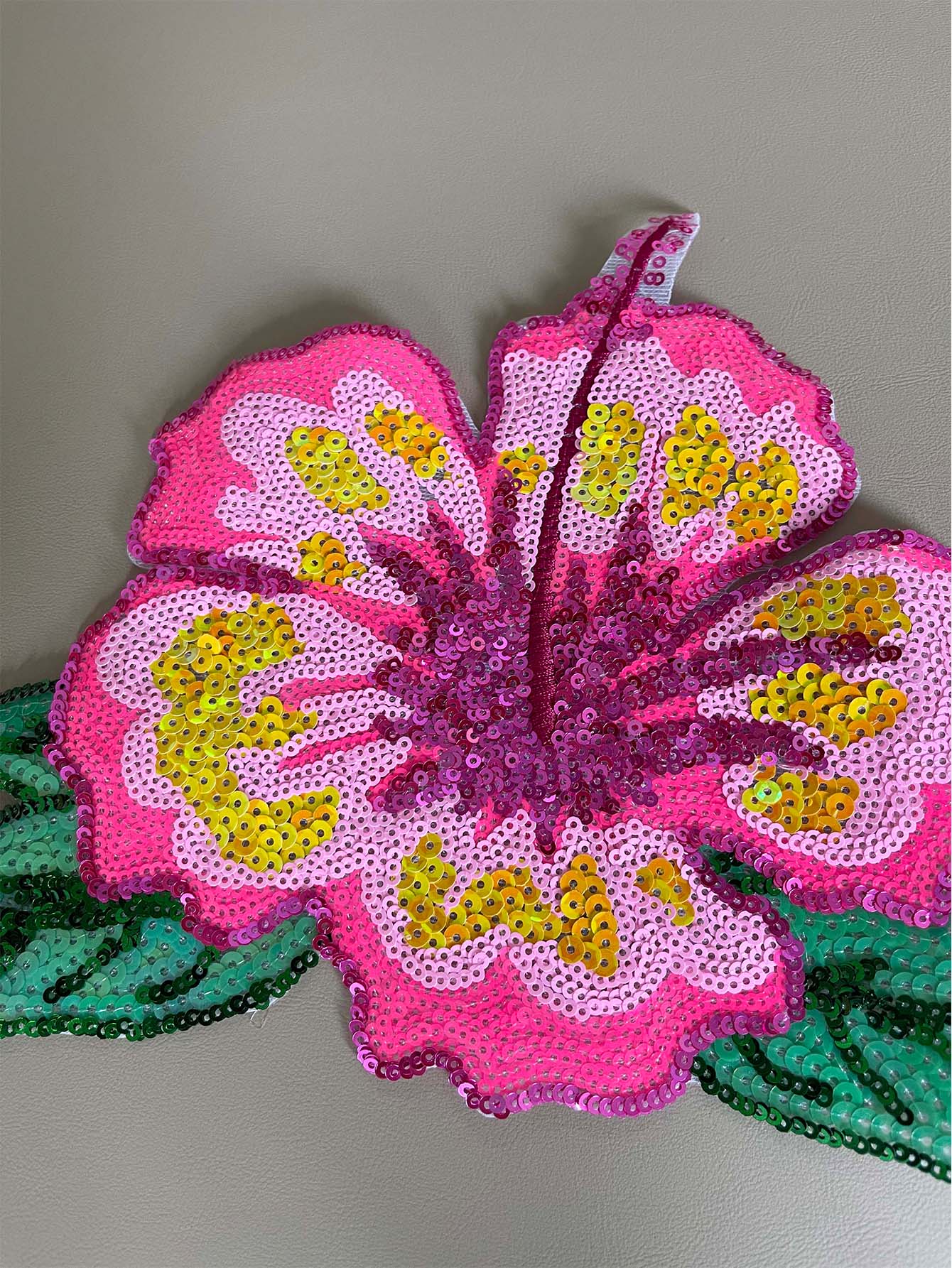 1 Piece 26CM Shining Pink Sequ - огляд і ціна Applique Patch Flower