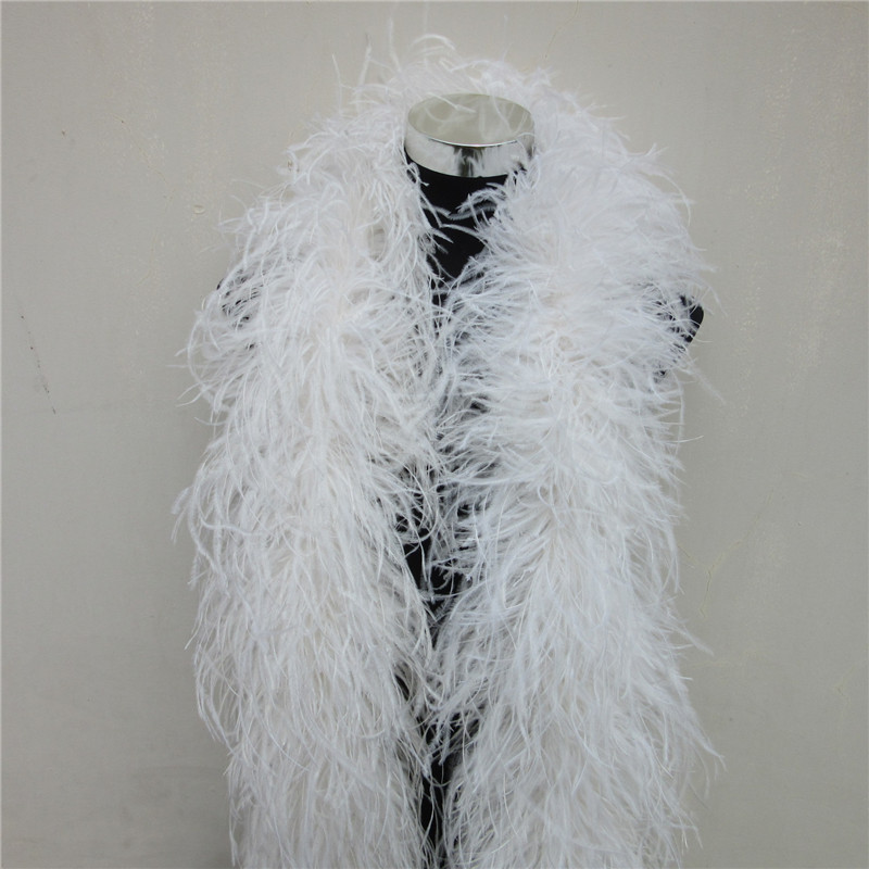 2 Meters 6 Layer White Natural - огляд і ціна Feather Trim Marabou