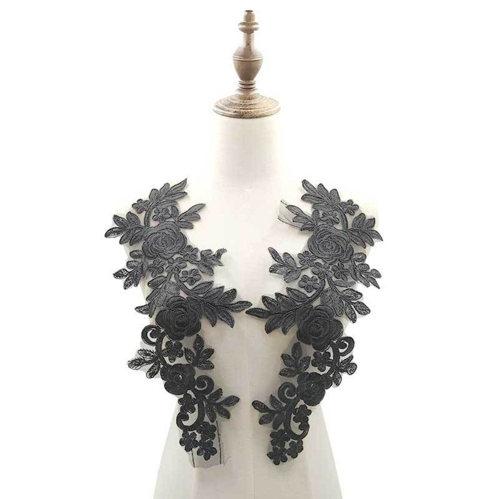 1Pair Polyester Fiber Embroide - огляд і ціна Applique Patch Flower